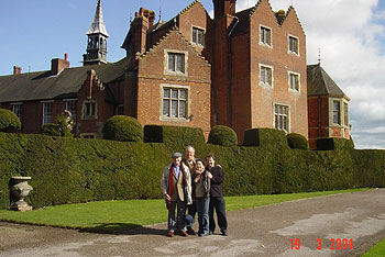 At Madresfield Court, Worcestershire – Moray, Hugh, Mai, Christopher.