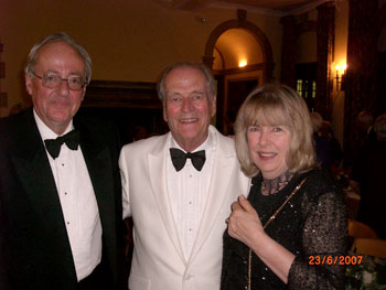 Having covered himself with glory, Moray attends the post-performance dinner at  Barrington with Charlotte Bingham and Terence Brady.